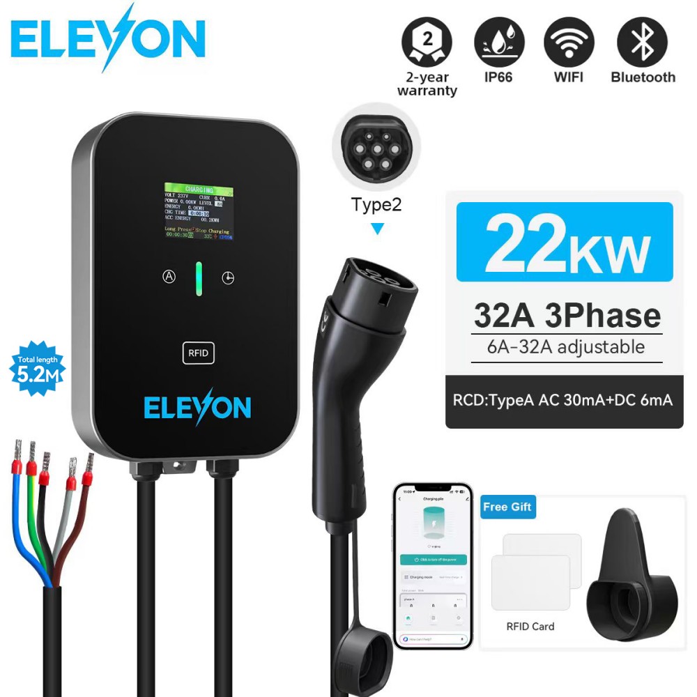 Home Ev Charger - Estação de Carregamento ELEVON EV 22KW